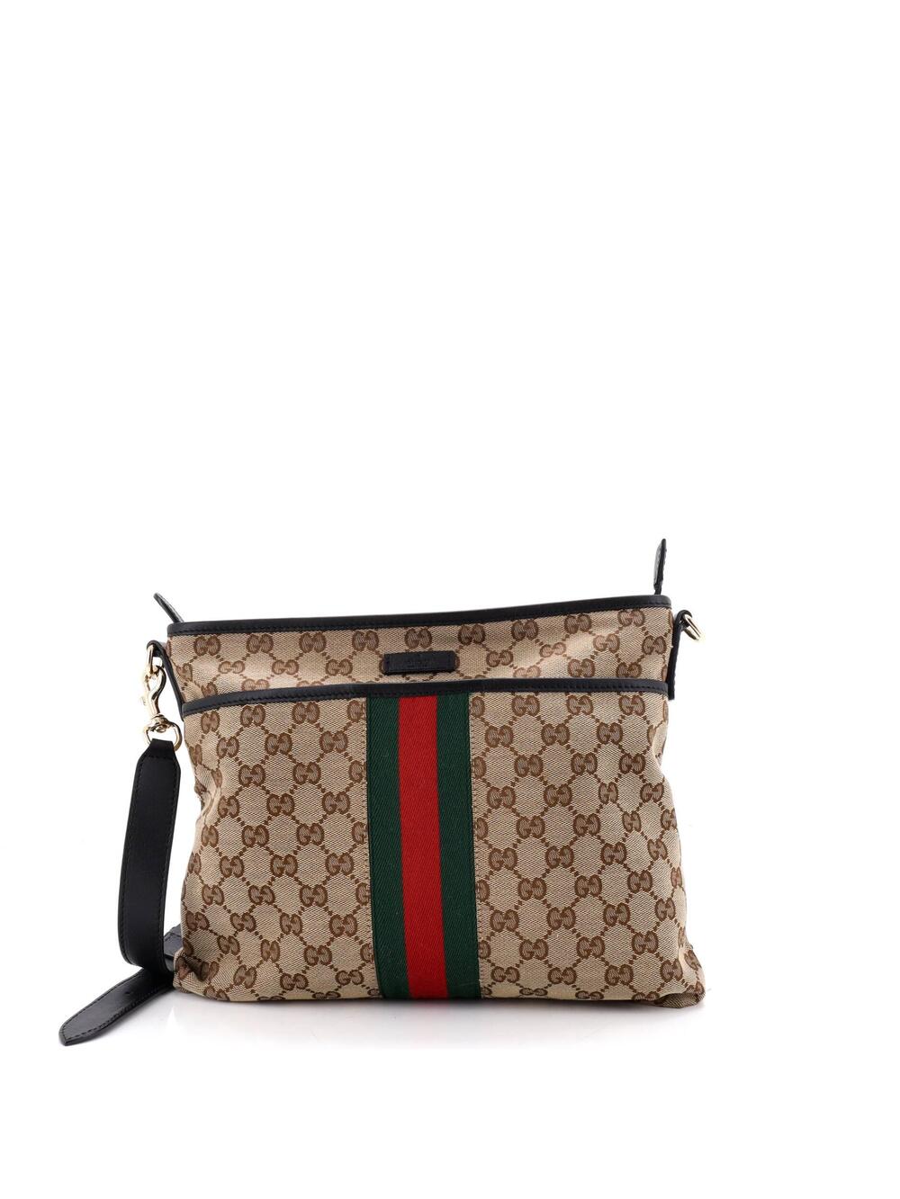 Gucci Web Messenger Bag Gg Canvas #296136G92B